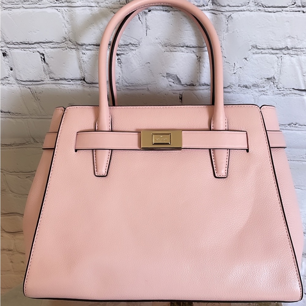 *KATE Spade ♠️ *Lucia  Refined Grain LEATHER MEDIUM SATCH - Picture 3 of 13